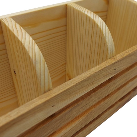 Drewniany Organizer Kuchenny | Stojak na Sztućce i Przybory | Yolli