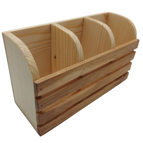 Drewniany Organizer Kuchenny | Stojak na Sztućce i Przybory | Yolli