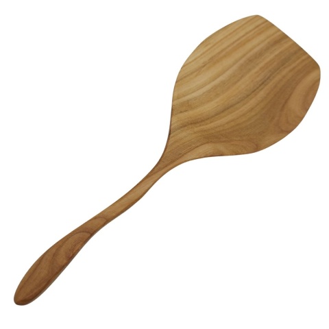 Duża Łopatka Do Obracania Drewniana Asymetryczna Szeroka Do Naleśników