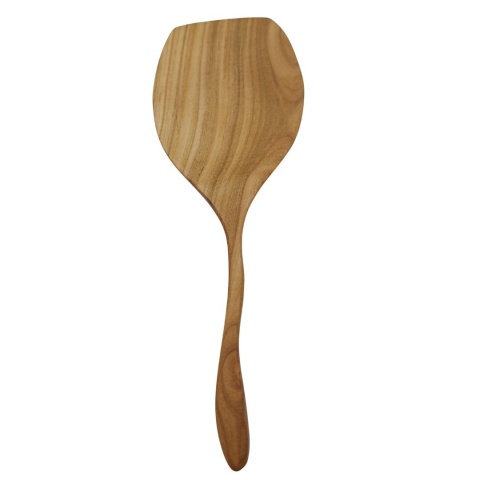 Duża Łopatka Do Obracania Drewniana Asymetryczna Szeroka Do Naleśników