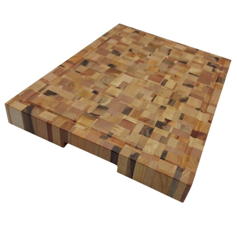 Deska do Krojenia Sztorcowa Luksusowa END GRAIN z Rowkiem na Soki – Drewniana, olejowana, premium