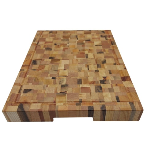 Deska do Krojenia Sztorcowa Luksusowa END GRAIN z Rowkiem na Soki – Drewniana, olejowana, premium