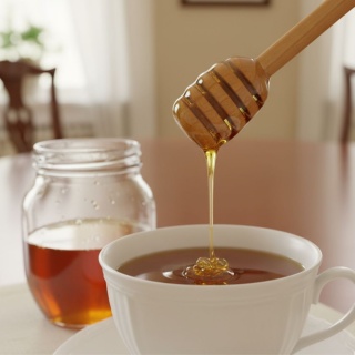 Łyżka do Miodu Kulka z drewna czereśniowego 16,5 cm Miodownik