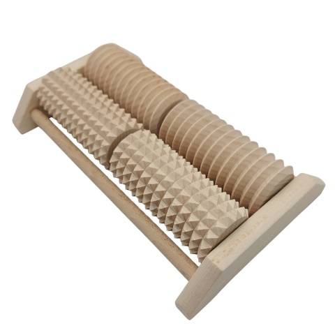 Masażer Do Stóp Leczniczy Dwurzędowy Duże Drewniane Masażery Rolki