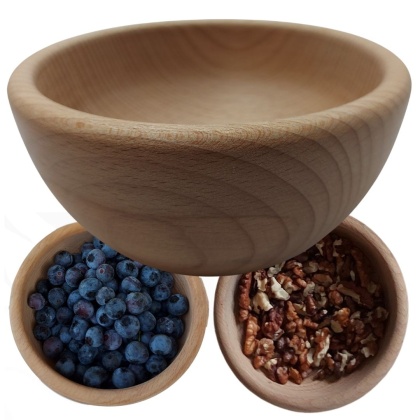 Miseczka Drewniana Mała 12cm Na Orzeszki Kaszę Miska Na Biwak Dla Turysty