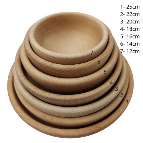 Miseczka Misa Drewniana Miska Półmisek 16cm Buk Parzony