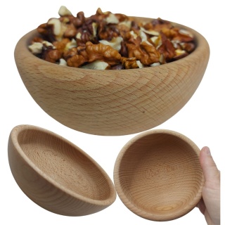 Miska Drewniana 14cm Buk Parzony Miseczka Misa Bukowa