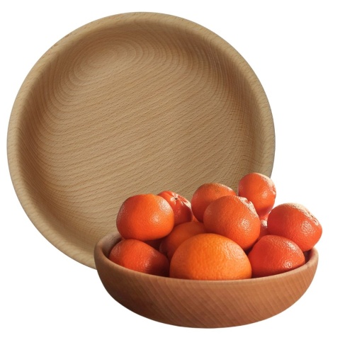 Miska Drewniana Na Owoce Przekąski Czipsy Orzeszki Miski Drewniane 23cm