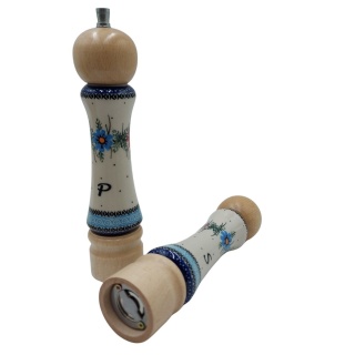 Młynek Do Pieprzu Soli Zestaw Młynków Do Przypraw Drewniano-Ceramiczny