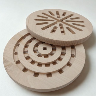 Podstawka Pod Garnek Dwustronna Drewniana Podkładka Okrągła Chroniąca Blat