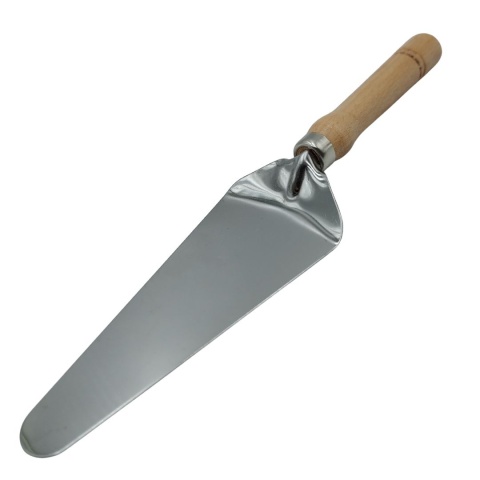 Łopatka do Ciasta Stalowa z Drewnianą Rączką Bukową | Szpatułka do Tortów i Wypieków