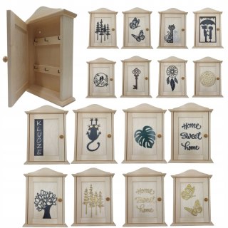 Szafka Na Klucze Drewniana Ekologiczna Ozdoba Ścienna Praktyczne Dekoracje