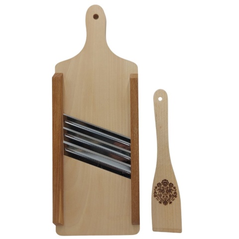 Szatkownica Drewniana Mała Olejowana 43 cm | Łopatka Kuchennna Gratis