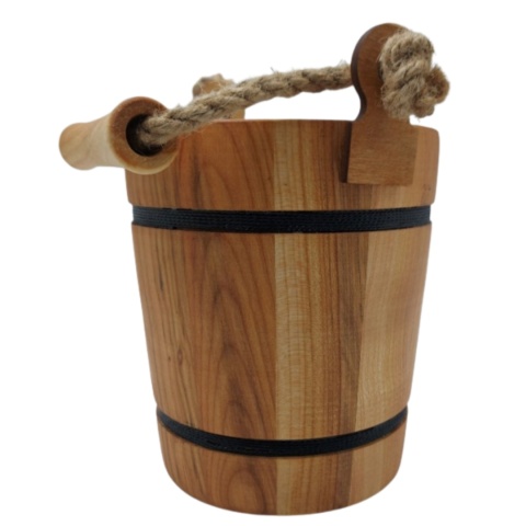 Zestaw Kuchenny z Drewna Czereśniowego Wiaderko z Akcesoriami do Gotowania