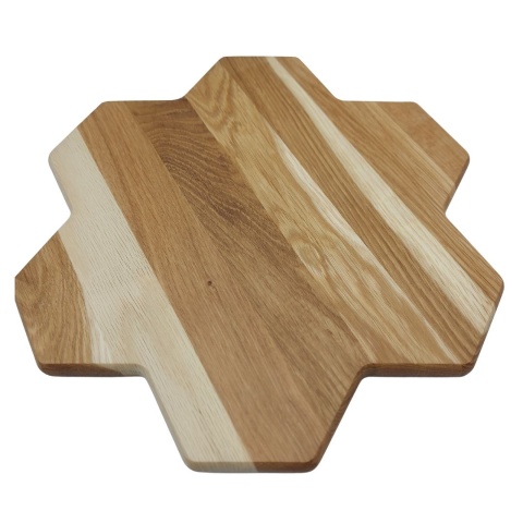 Drewniany Talerz Dekoracyjny do Serwowania – Plaster Miodu z Dębu, 35 cm