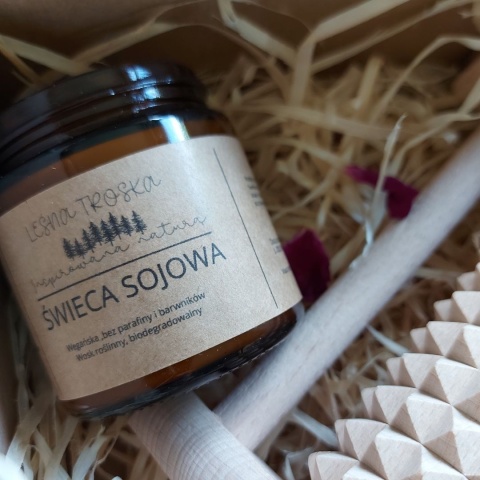 Zestaw Prezentowy dla Kobiety i Mężczyzny Prezent w Pudełku Masażer, Olej, Świeczka