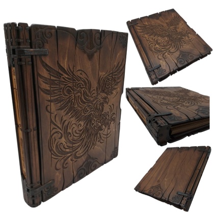 Drewniana Teczka A4 z Grawerem Orła – Segregator Prezent Rękodzieło