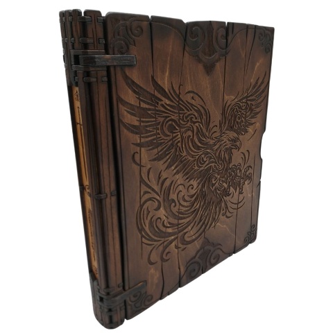 Drewniana Teczka A4 z Grawerem Orła – Segregator Prezent Rękodzieło