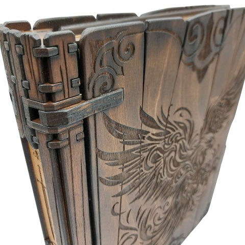 Drewniana Teczka A4 z Grawerem Orła – Segregator Prezent Rękodzieło