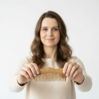 Grzebień Kieszonkowy Drewniany 16 cm – Naturalny, Nie Elektryzuje Włosów