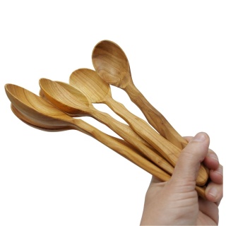 Łyżka Drewniana Do Zupy Sztućce Drewniane Komplet 6 Łyżek Drewnianych