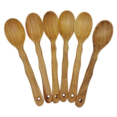 Łyżka Drewniana Do Zupy Sztućce Drewniane Komplet 6 Łyżek Drewnianych