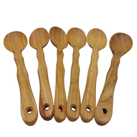 Łyżka Drewniana Do Zupy Sztućce Drewniane Komplet 6 Łyżek Drewnianych
