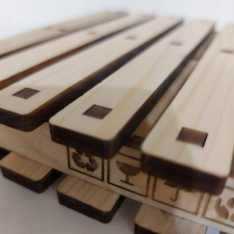 Podstawa Pod Kubek Paleta Euro Drewniana Podkładka Pod Szklanki 4 Sztuki