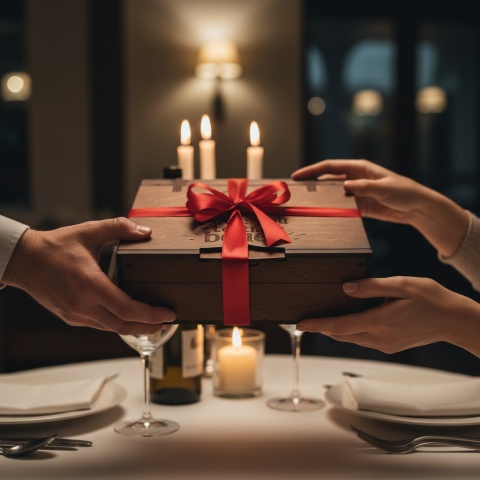 Pudełko Walentynkowe Kocham Cię do szpiku kości Drewniane Rękodzieło