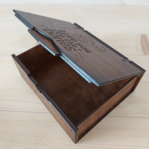 Pudełko Walentynkowe Kocham Cię do szpiku kości Drewniane Rękodzieło