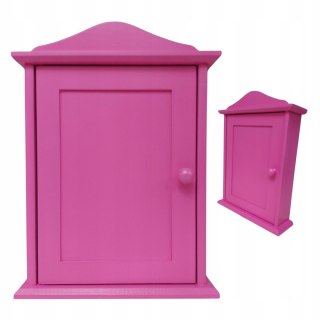 Szafka Na Klucze do Przedpokoju Różowa Dekoracja Ścienna