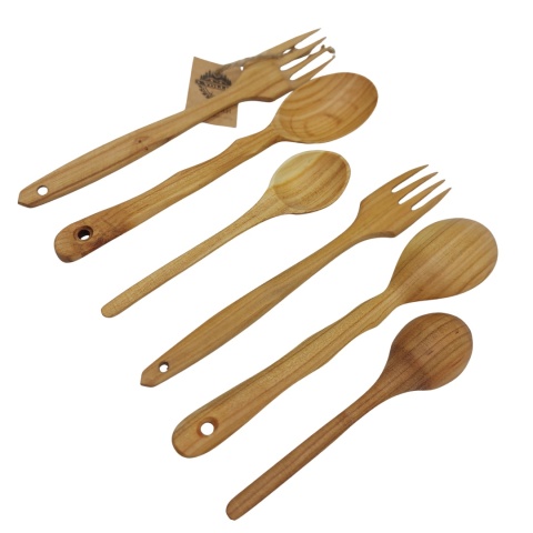 Zestaw Sztućcy Drewnianych Stołowych dla Pary 6 elementów